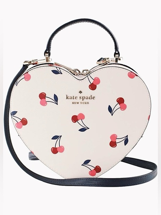 kate spade Handbags - AUTHENTIC Kate Spade Love Shack Cherry Heart Crossbody WHITE Pink